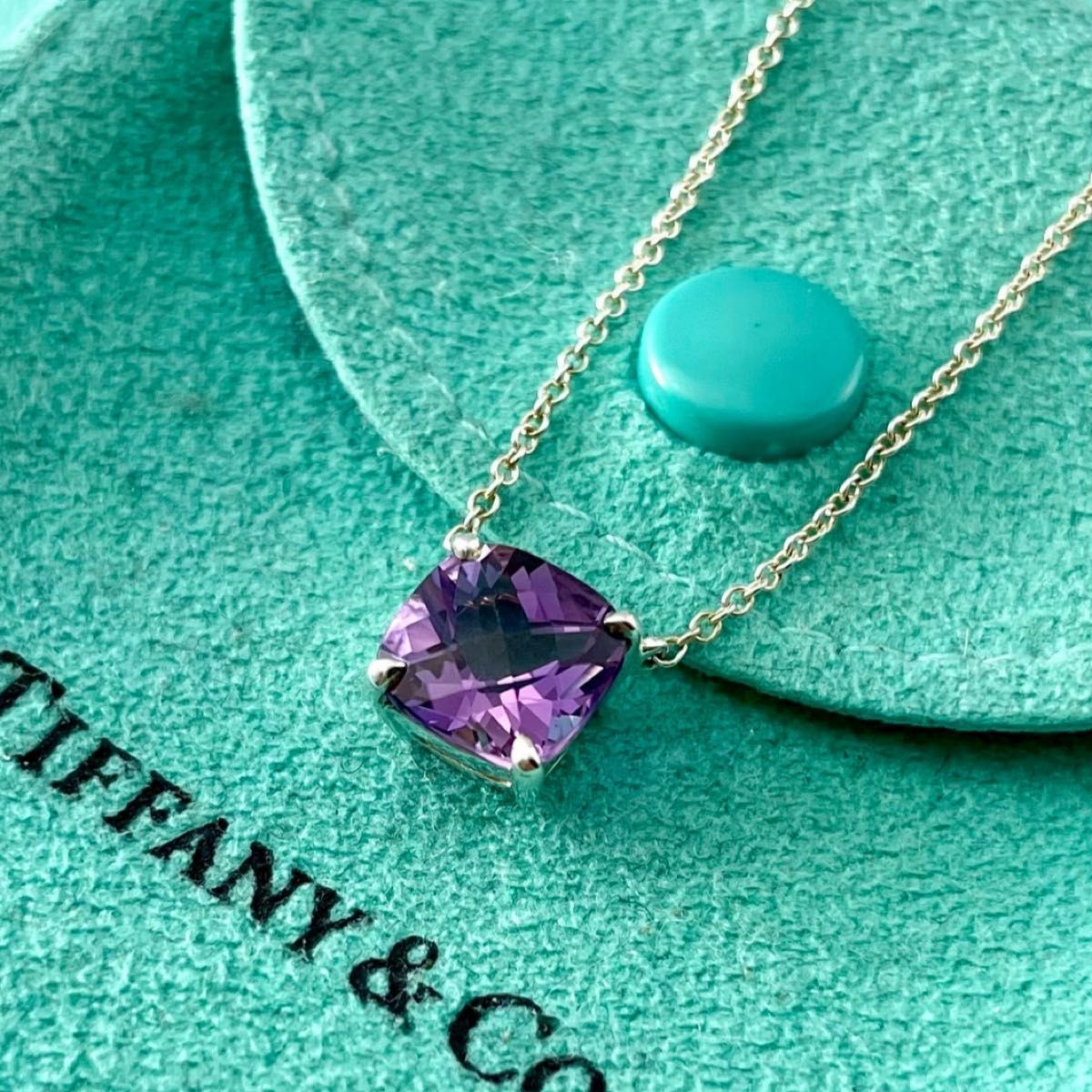 ティファニー 希少 スパークラー アメジスト 925 ネックレス XG5fe