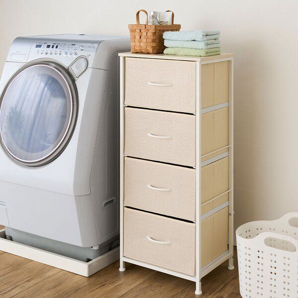 組立簡単 軽量チェスト ホワイト 4杯 組立品