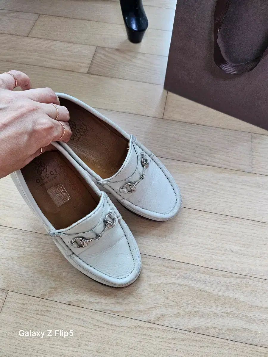  グッチ ホースビット ローファー 白 キッズ 200 その他 キッズシューズ