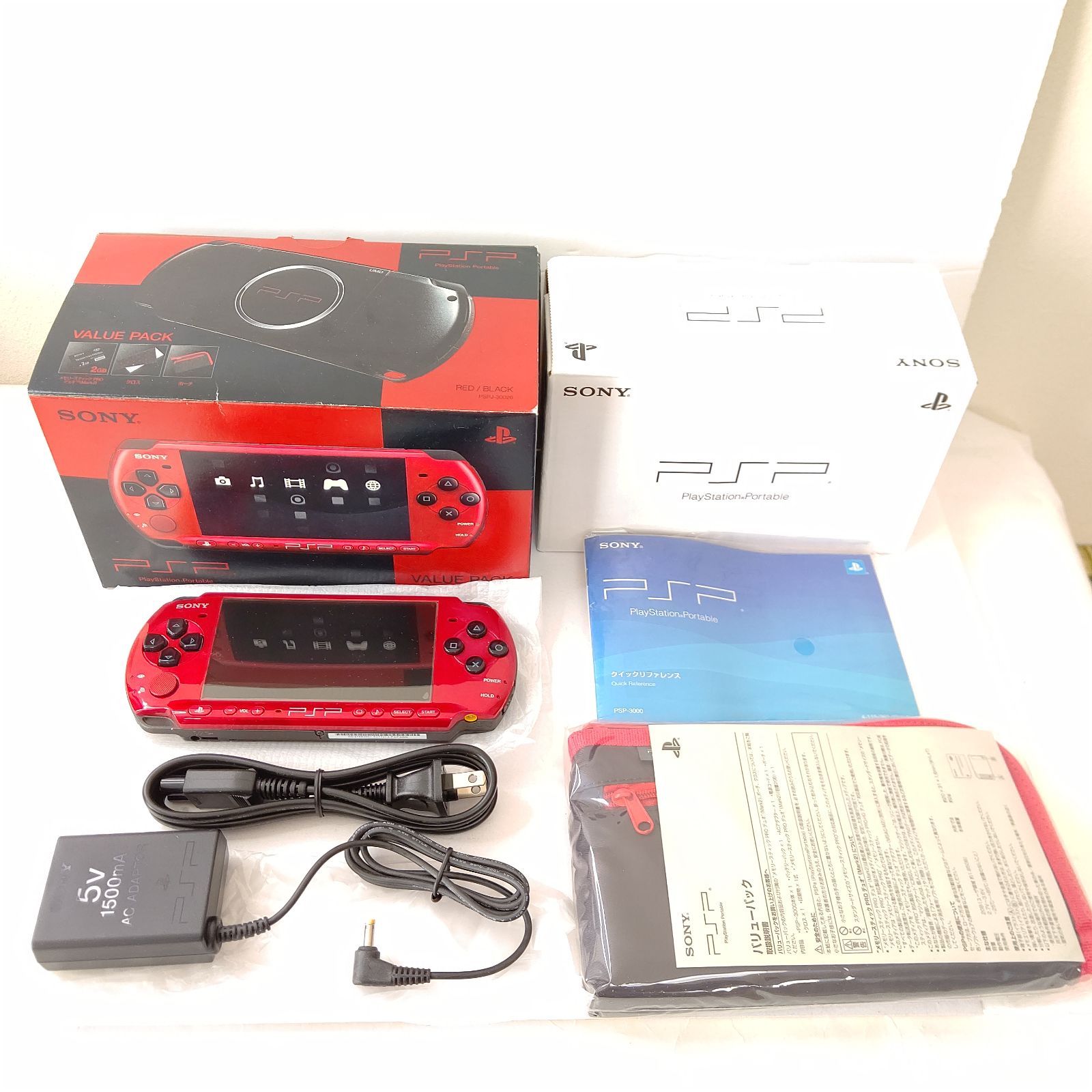 ソニー PSP 3000 レッドブラック 画面 ゲーム機 バリューパック