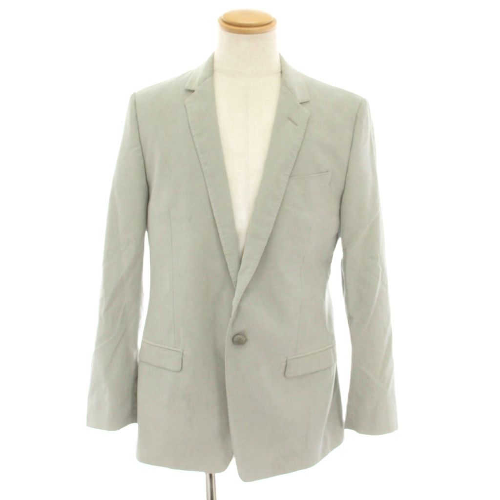 ドルチェ-ガッバーナ ドルガバ DOLCE-GABBANA ゴールド GOLD スーツ セットアップ 上下 テーラードジャケット シングル パンツ スラックス コーデュロイ 48 ライトグレー G 1 D 9 TT |YT