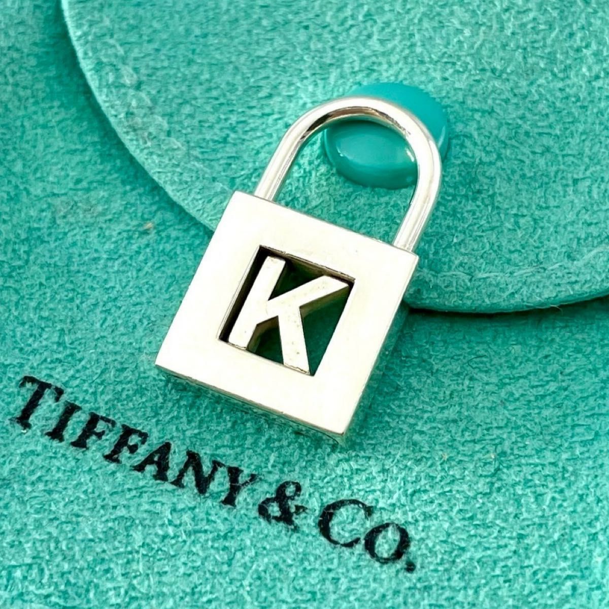ティファニー カデナ ロック イニシャル K ペンダント 925 XF3fe