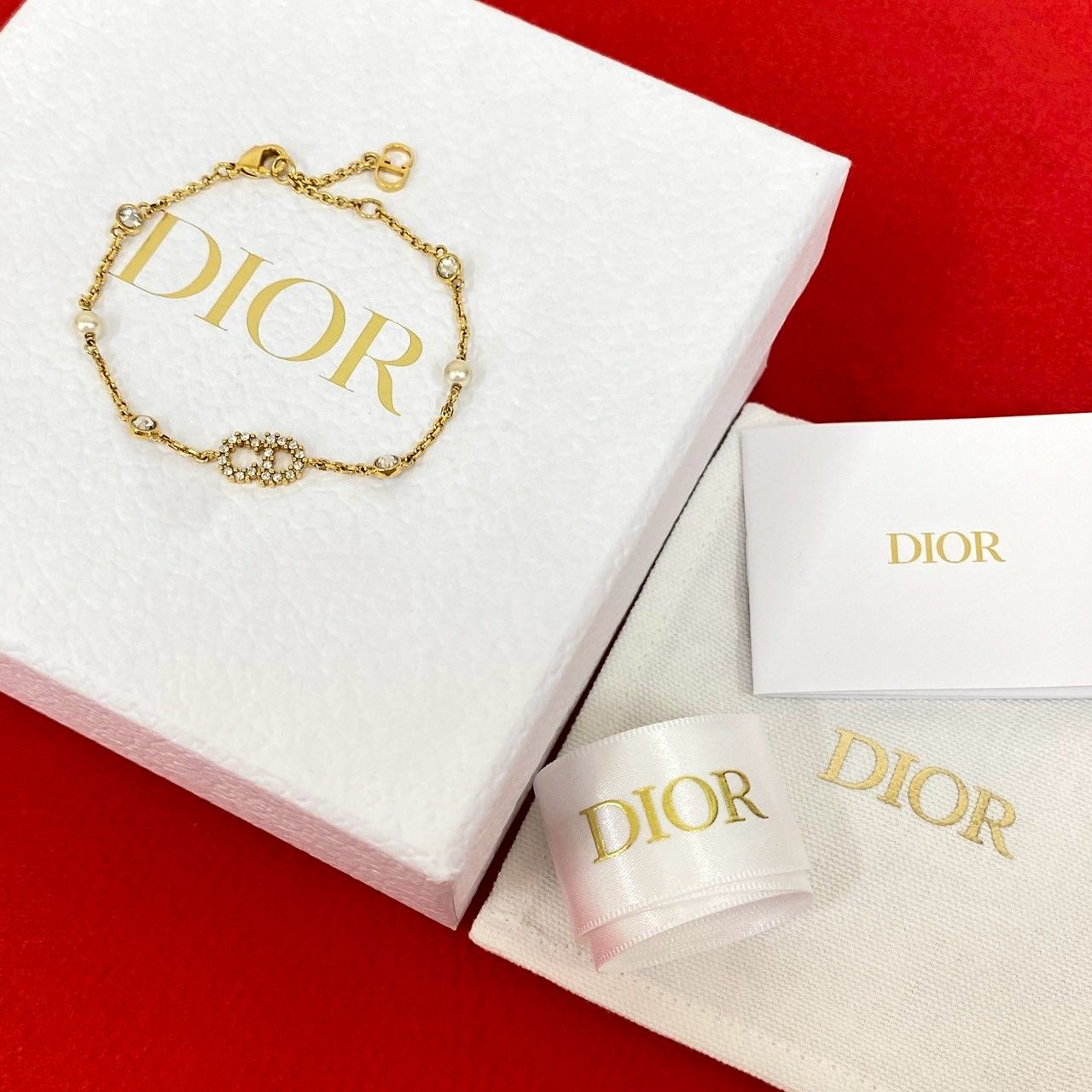 極 美品 箱 袋付き Christian Dior クリスチャンディオール CD ロゴ GP
