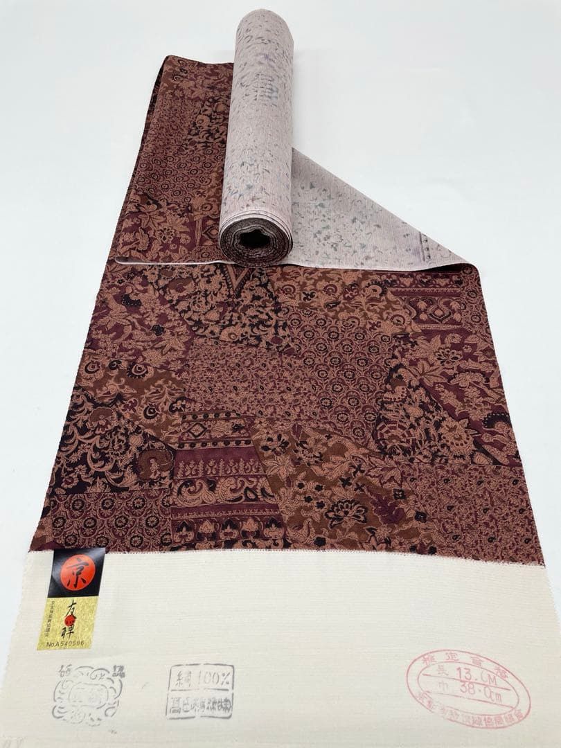 小紋 京友禅 寄せ柄 正絹 反物 FU 093