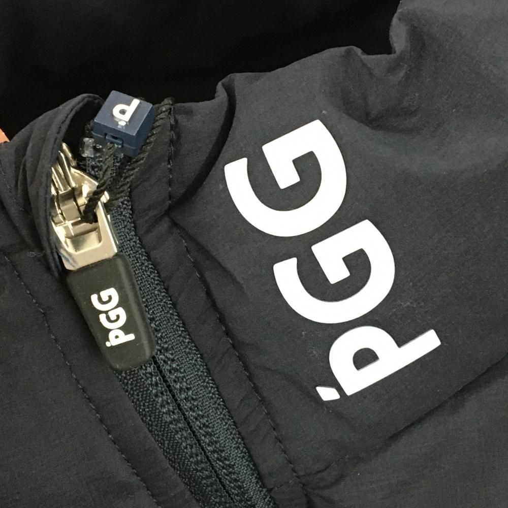 新品】PGGパーリーゲイツ 中綿ベスト ネイビー×白 背面ロゴ レディース