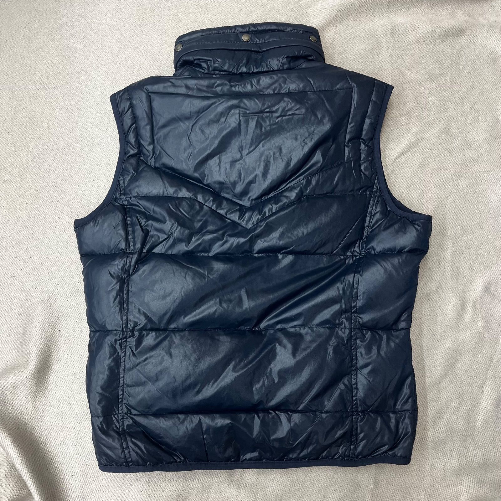 DIESEL ディーゼル ダウンベスト フルジップ XLサイズ ネイビー 紺