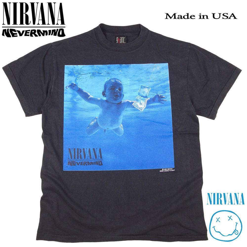 348 NIRVANA ニルヴァーナ Tシャツ 美品 USA製 ブラック Lサイズ