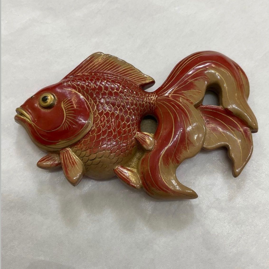 ●kimono one●kimonoarisa● 品●アンティーク帯留め●大きい帯留め●金魚●