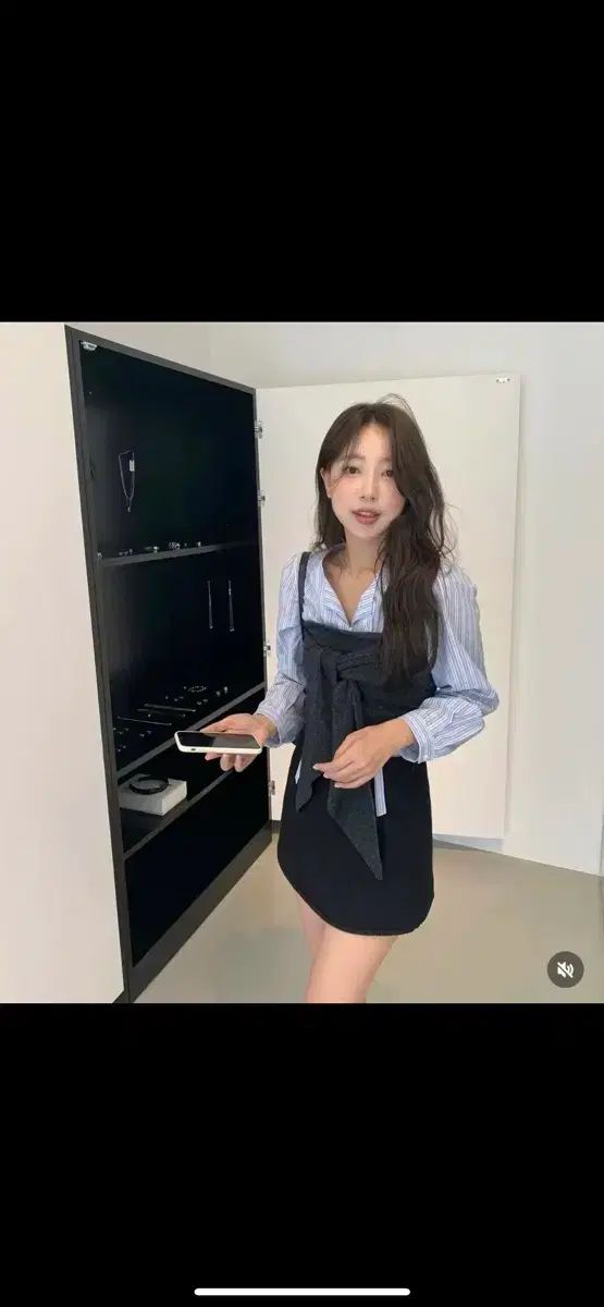 シイェ siye リー リボン ニットトップス チャコール