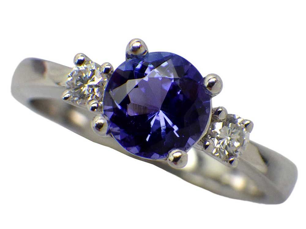 タンザナイト ダイヤモンドリング 18 K 4 48 g 14号