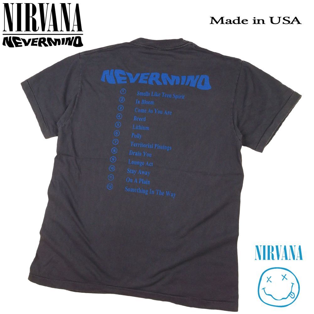 348 NIRVANA ニルヴァーナ Tシャツ 美品 USA製 ブラック Lサイズ