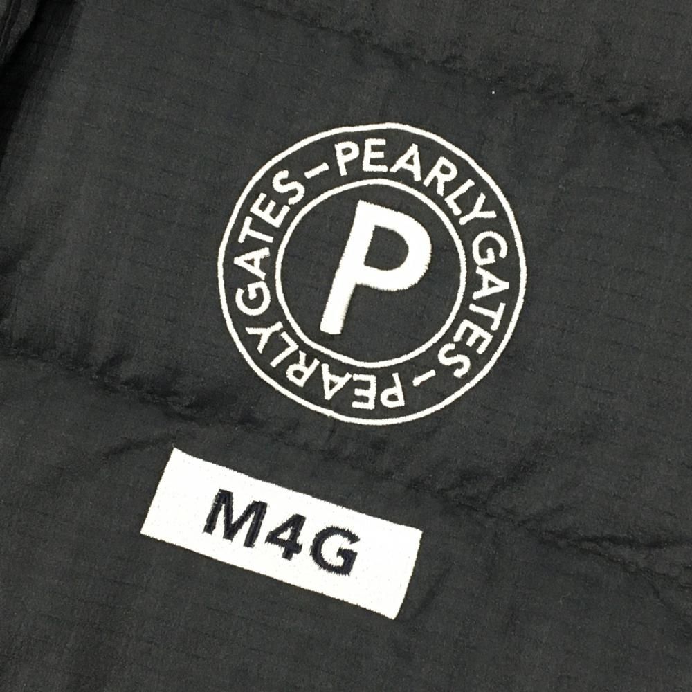 超美品】パーリーゲイツ 2WAYダウンジャケット ネイビー×白 地模様 袖