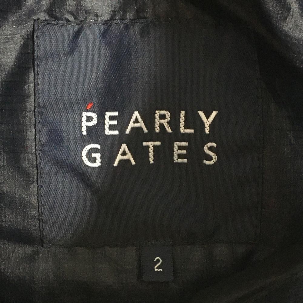 超美品】パーリーゲイツ 2WAYダウンジャケット ネイビー×白 地模様 袖