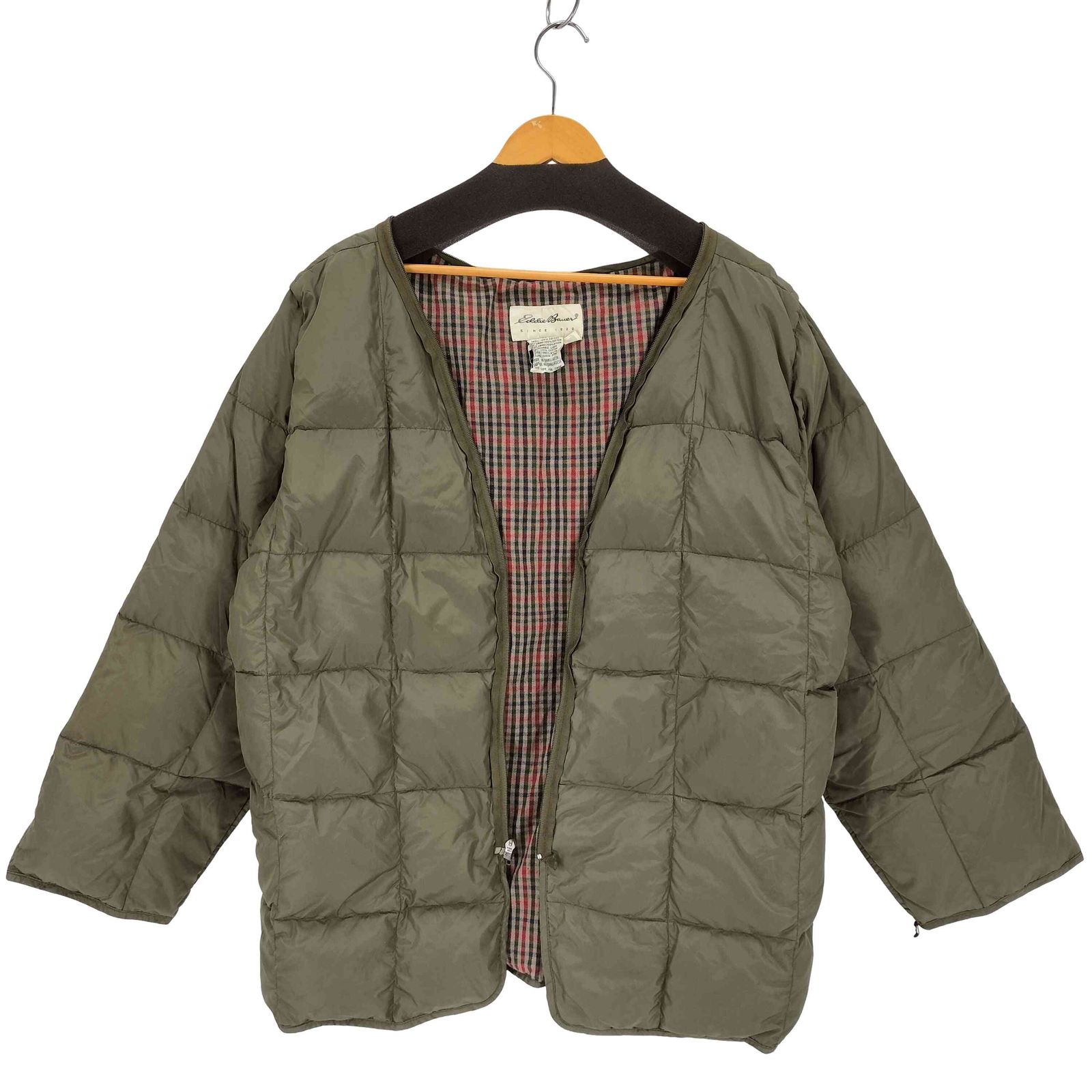 エディーバウアー Eddie Bauer 90 s 裏地チェック キルティングライナー メンズ JPN L