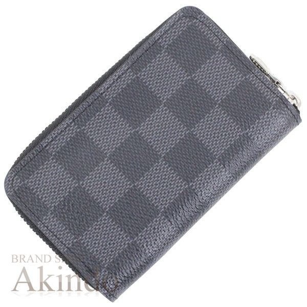 ルイヴィトン 財布 小銭入れ コインケース ダミエ グラフィット ジッピー コインパース ラウンドファスナー ブラック黒 メンズ N 63076 コンパクトウォレット ミニ財 LOUIS VUITTON ビトン ブランド プレゼント ギフト