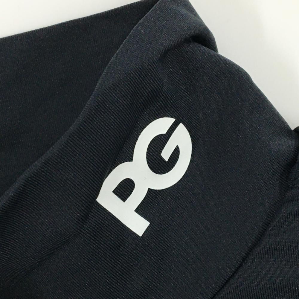 新品】パーリーゲイツ ハイネックインナーシャツ ネイビー×白 袖ロゴ