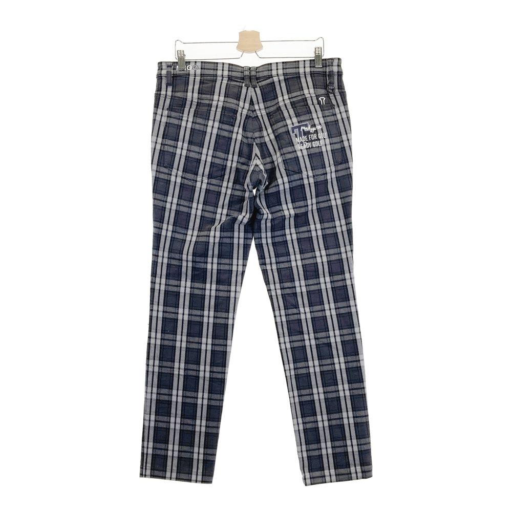 サイズ 6 PEARLY GATES パーリーゲイツ ストレッチパンツ チェック柄 グレー系 ゴルフウェア メンズ ストスト