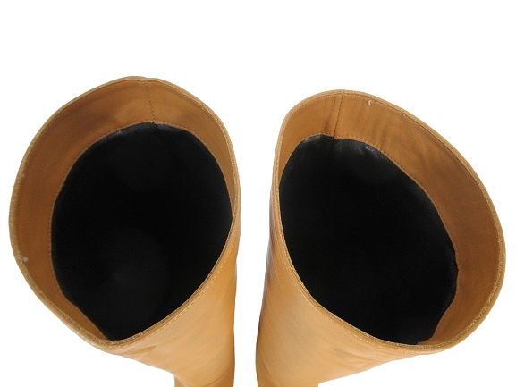 ファビオルスコーニ キャメル　ロングブーツ　24.5 〜25cm ○ファビオルスコーニ FABIO RUSCONI スクエアトゥロングブーツ