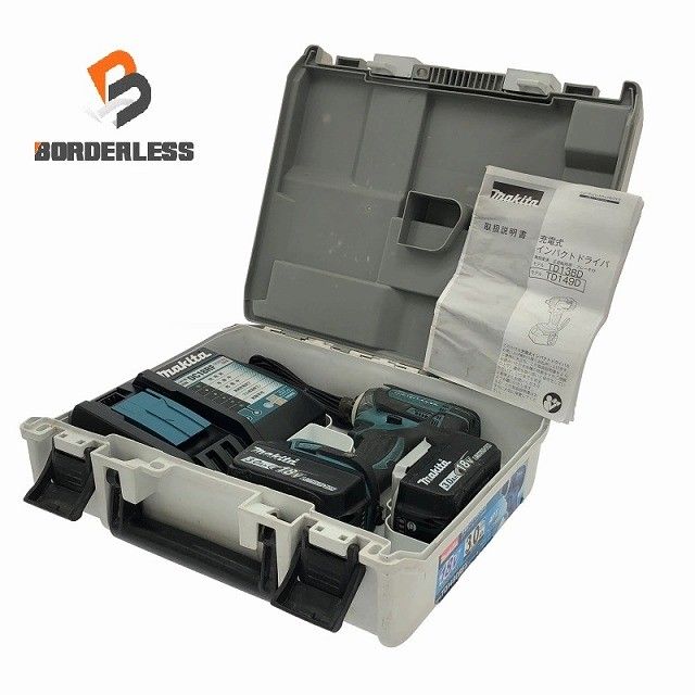 品 makita マキタ 18 V 充電式インパクトドライバー 青 ブルー バッテリー 3.0 Ah 充電器 ケース111928