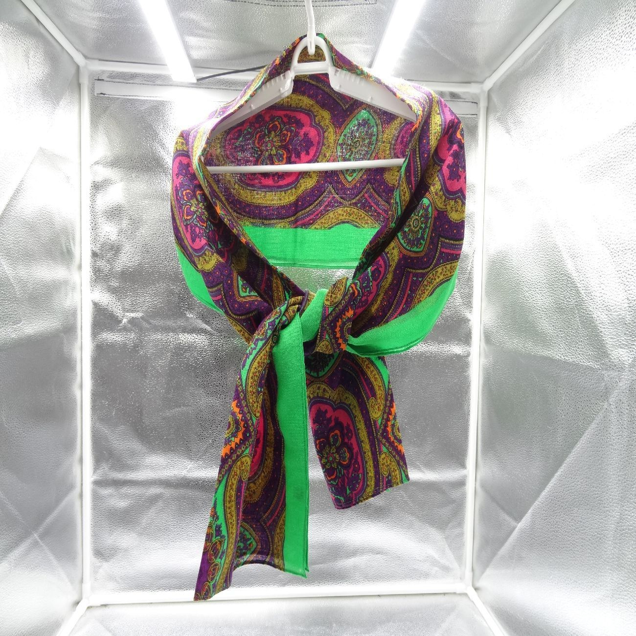 KENZO ケンゾー 大判 スカーフ ストール グリーン ペイズリー柄 - メルカリ