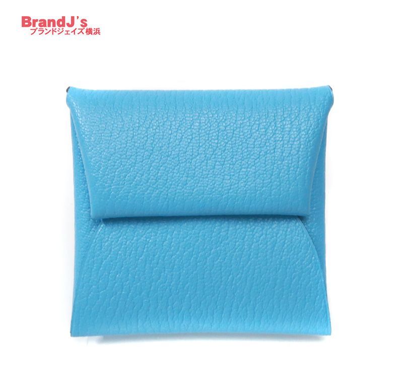 未使用 エルメス バスティア コインケース ブルー系 小銭入れ HERMES