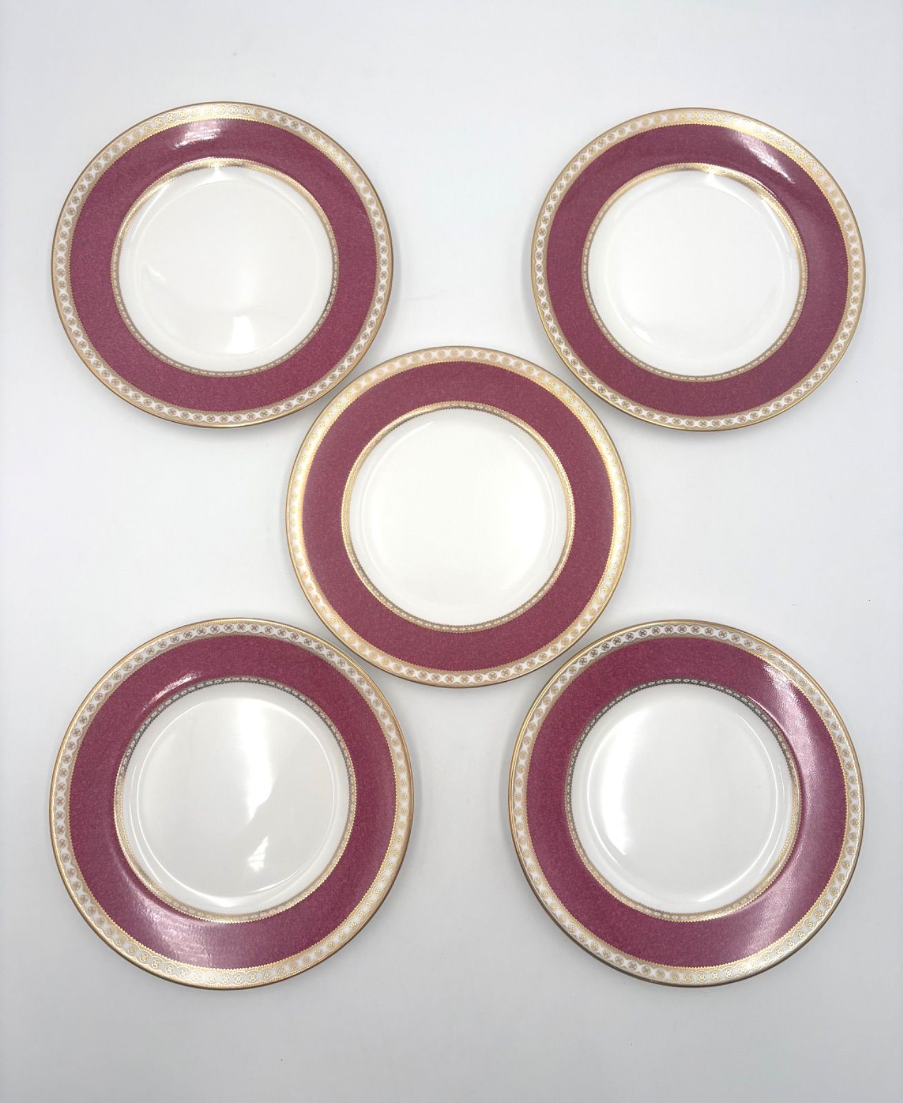 ウェッジウッド ユーランダー パウダールビー 17.5 cm プレート ケーキ皿 セット