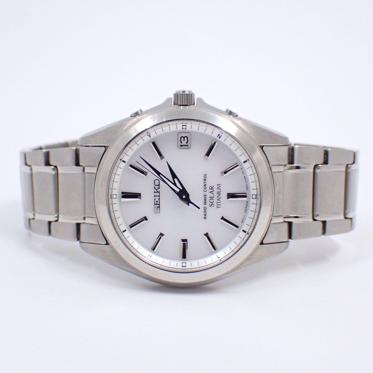 【美品】電波ソーラーチタン時計　SBTM213 7B52-0AK0　セイコー SEIKO セイコー スピリット スマート ソーラー電波 メンズ 腕時計