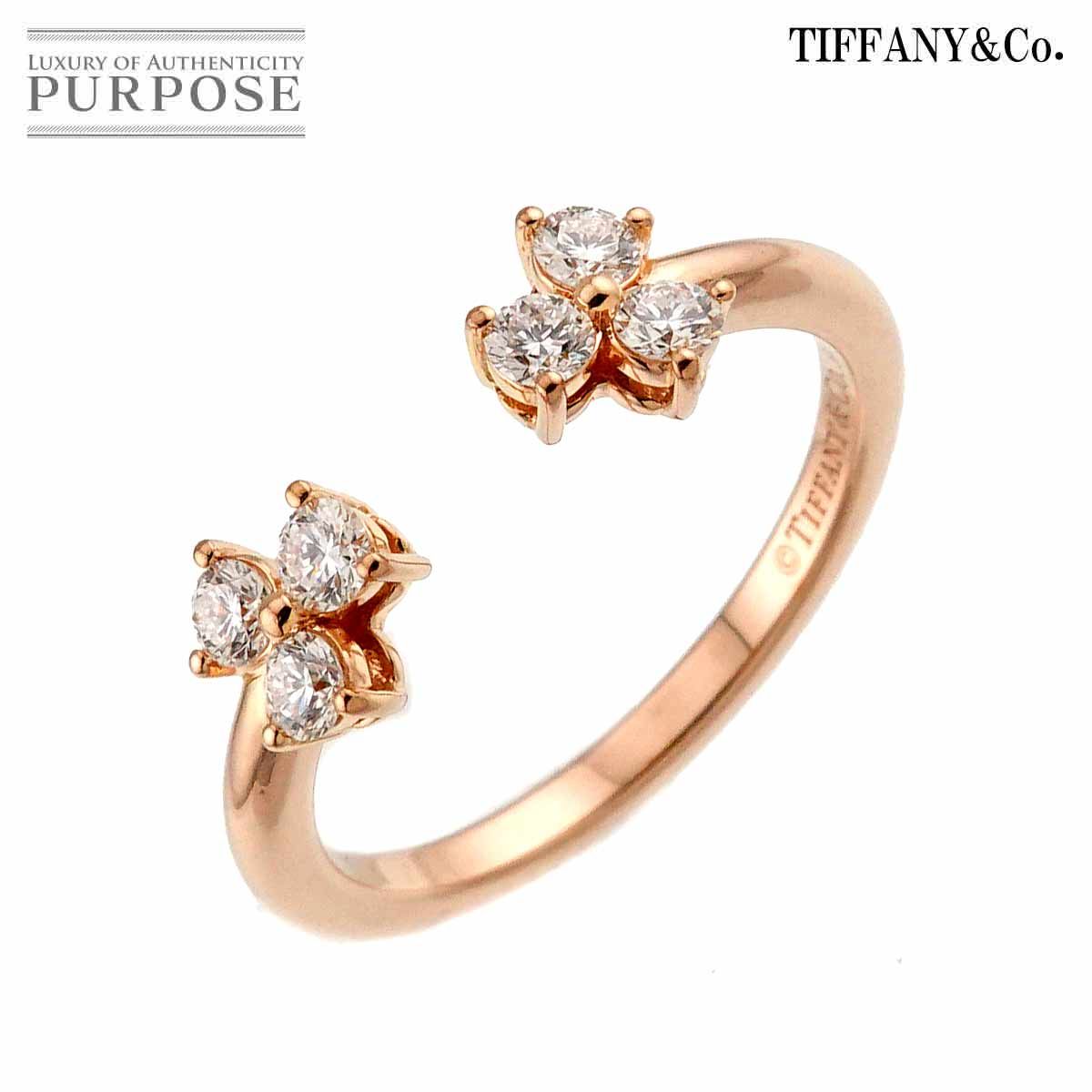 ティファニー TIFFANY CO アリア オープン 9号 リング ダイヤ K 18 PG ピンクゴールド 750 指輪 Aria Ring