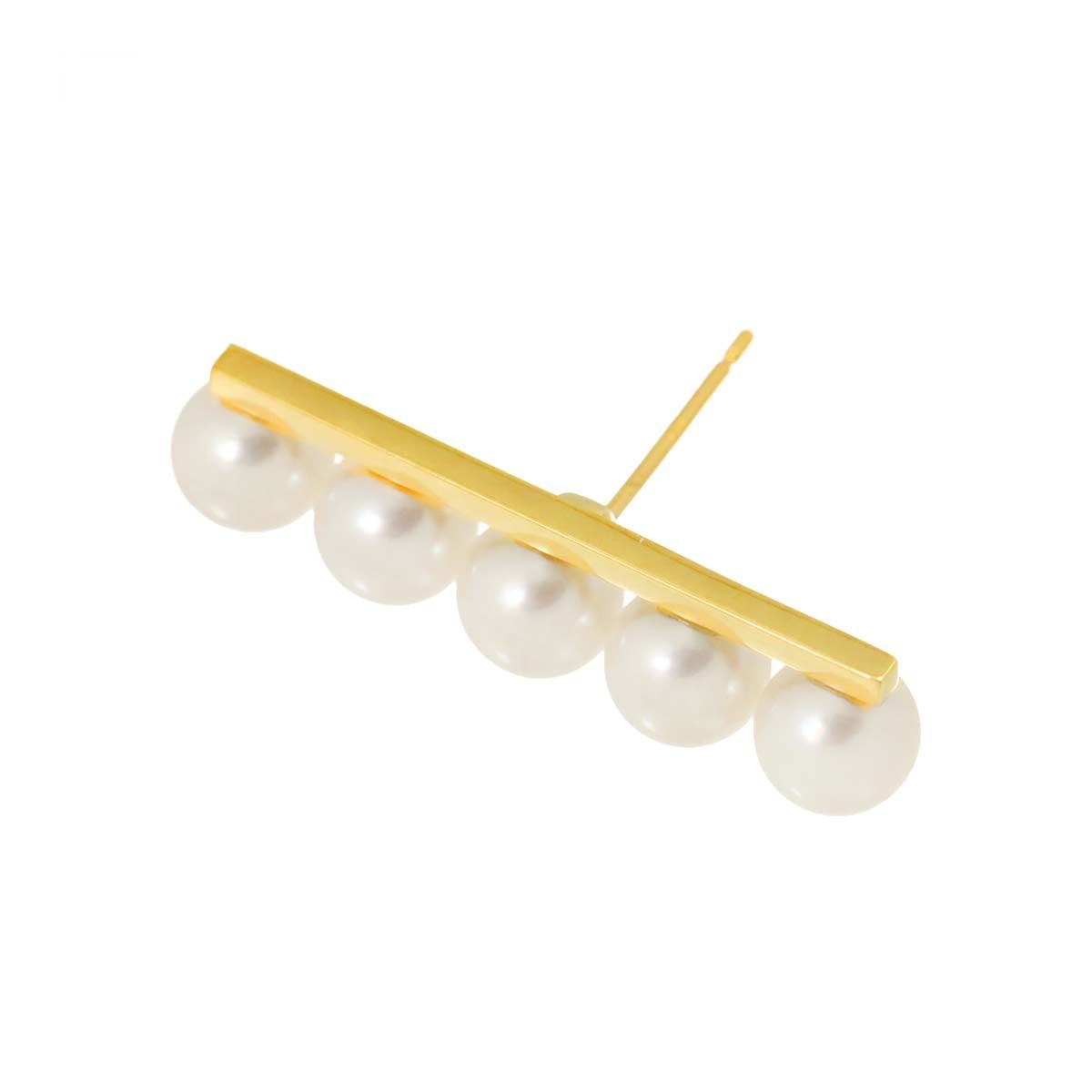  タサキ TASAKI ンス プラス ピアス アコヤ真珠 5 8 mm K 18 YG イエローゴールド パール 片方のみ 片耳 Earring Pierced ピアス(片耳用) アクセサリー