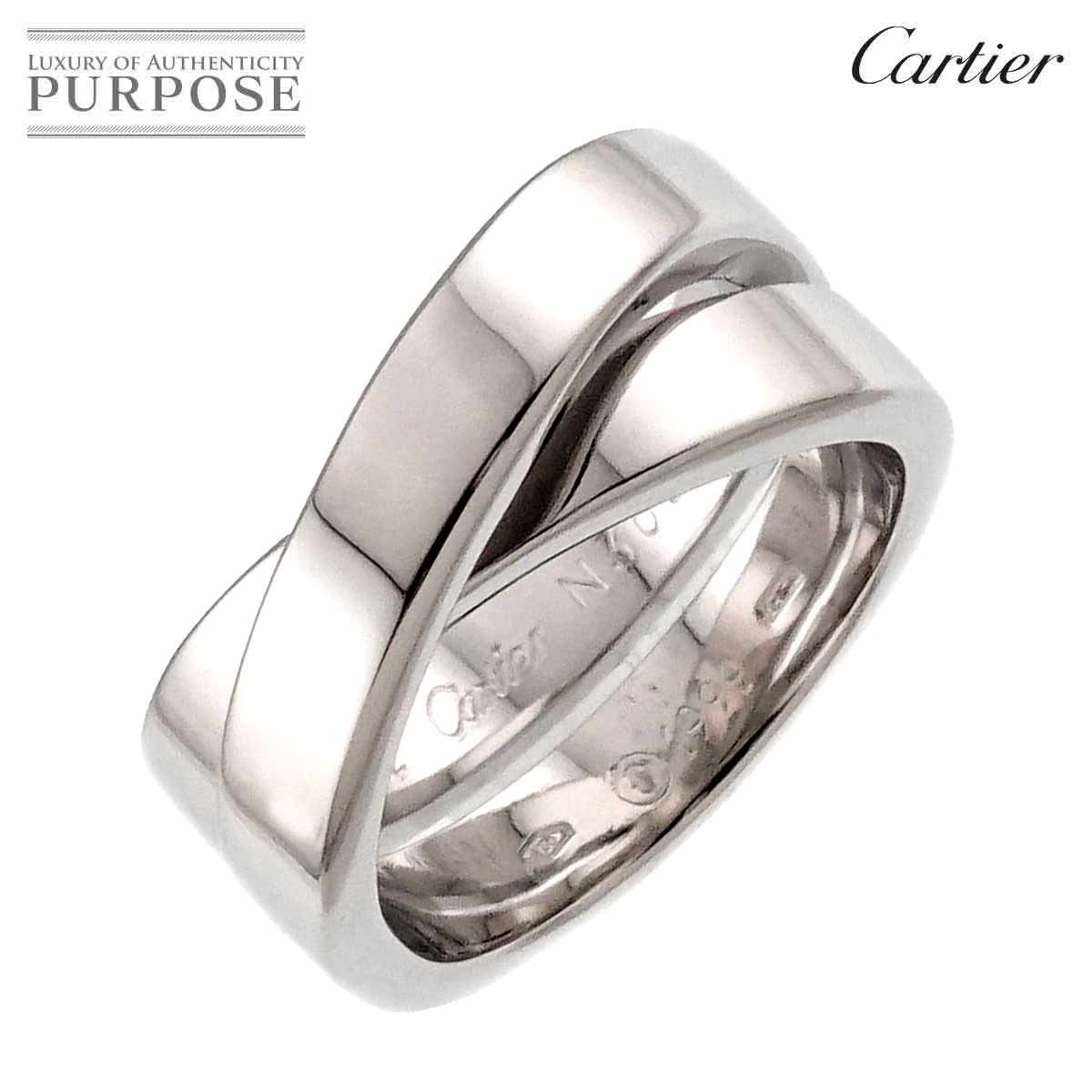 カルティエ Cartier パリ 52 リング K 18 WG ホワイトゴールド 750 指輪 Paris Ring