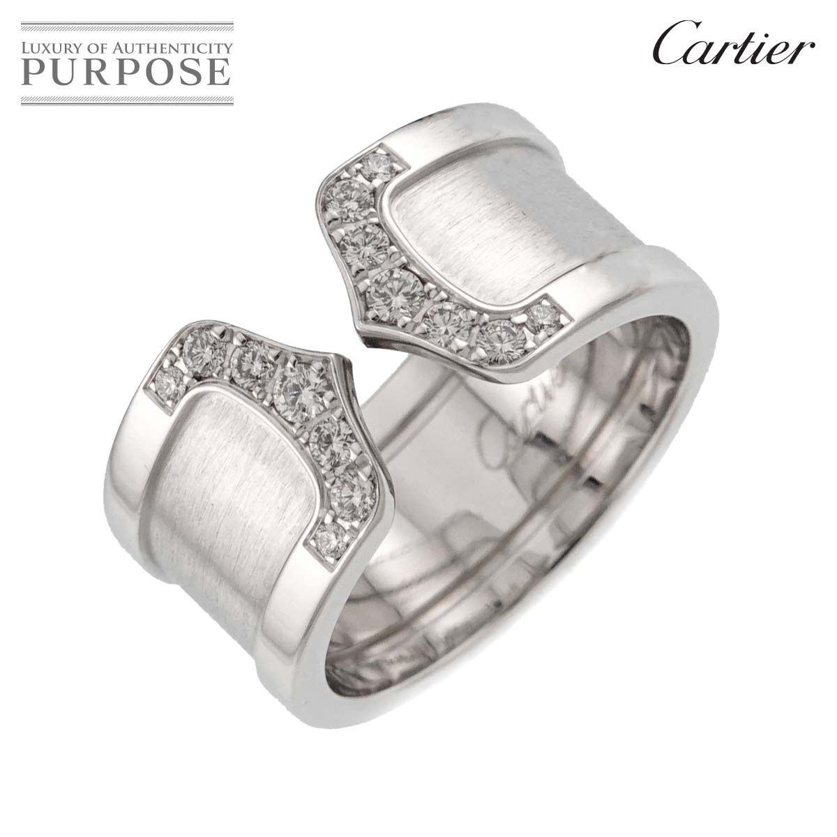 カルティエ Cartier C2 54 リング ダイヤ K18 WG ホワイトゴールド 750 指輪 2C Diamond Ring 90303109