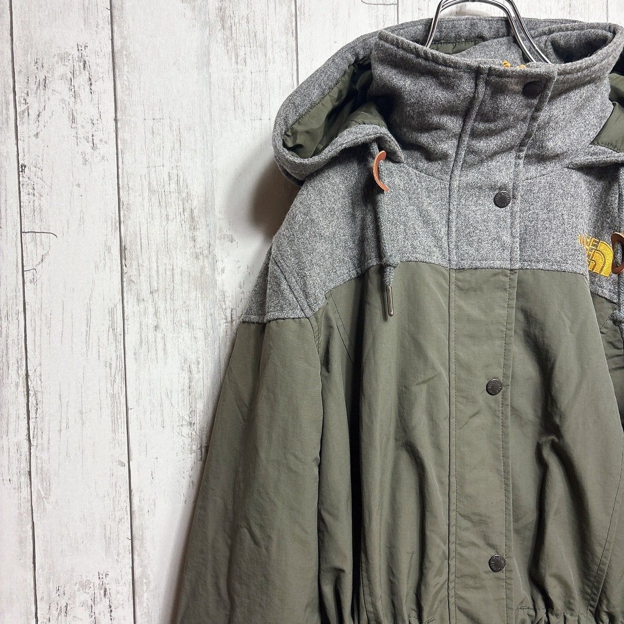 THE NORTH FACE ノースフェイス マウンテンパーカー グレー×カーキ 85 