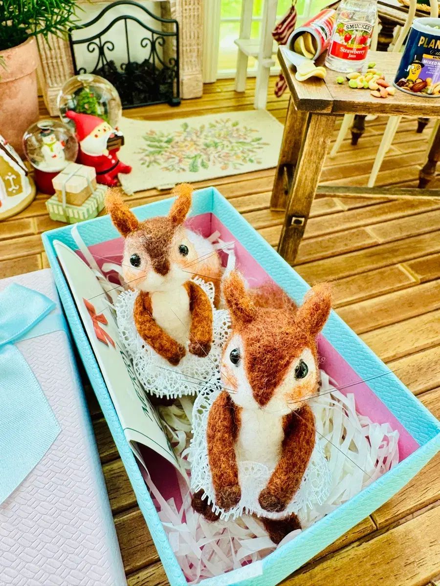 フェルト リス ぬいぐるみ 2体 セット