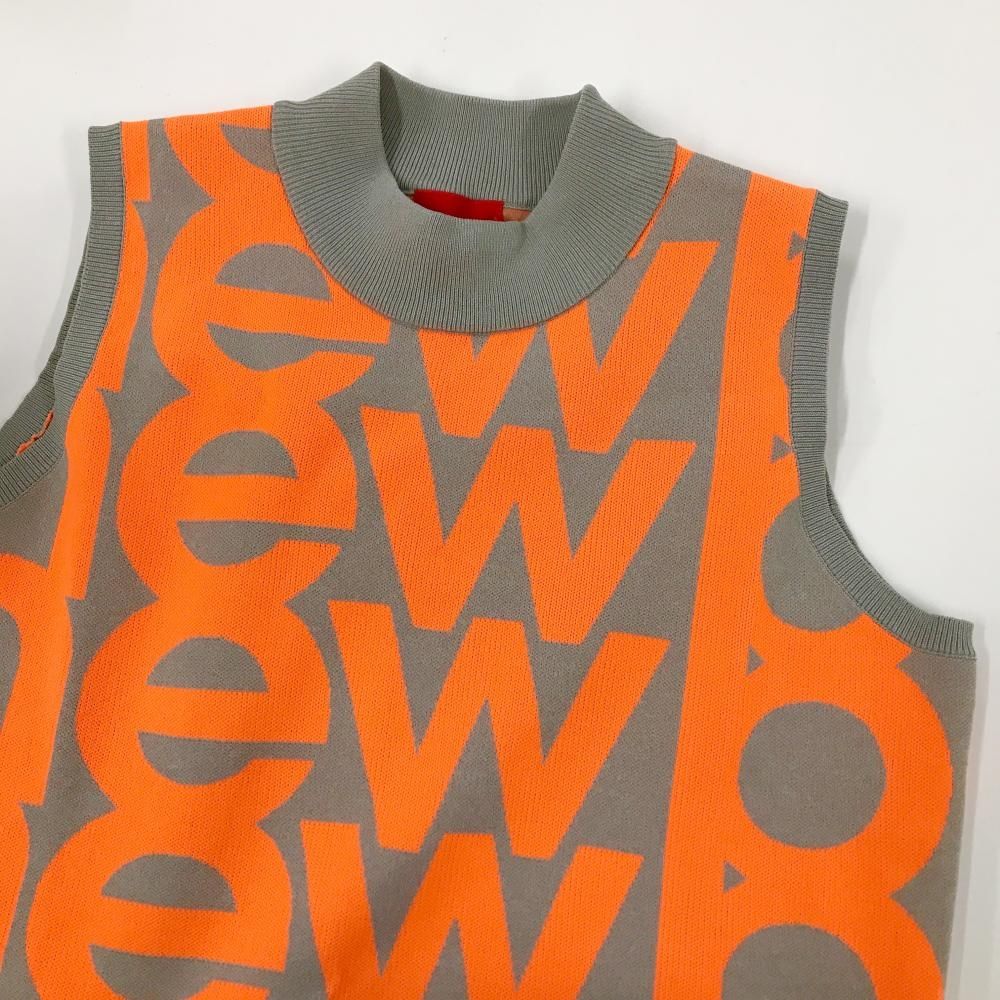 新品】ニューバランスゴルフノースリーブニットワンピースグレー×蛍光