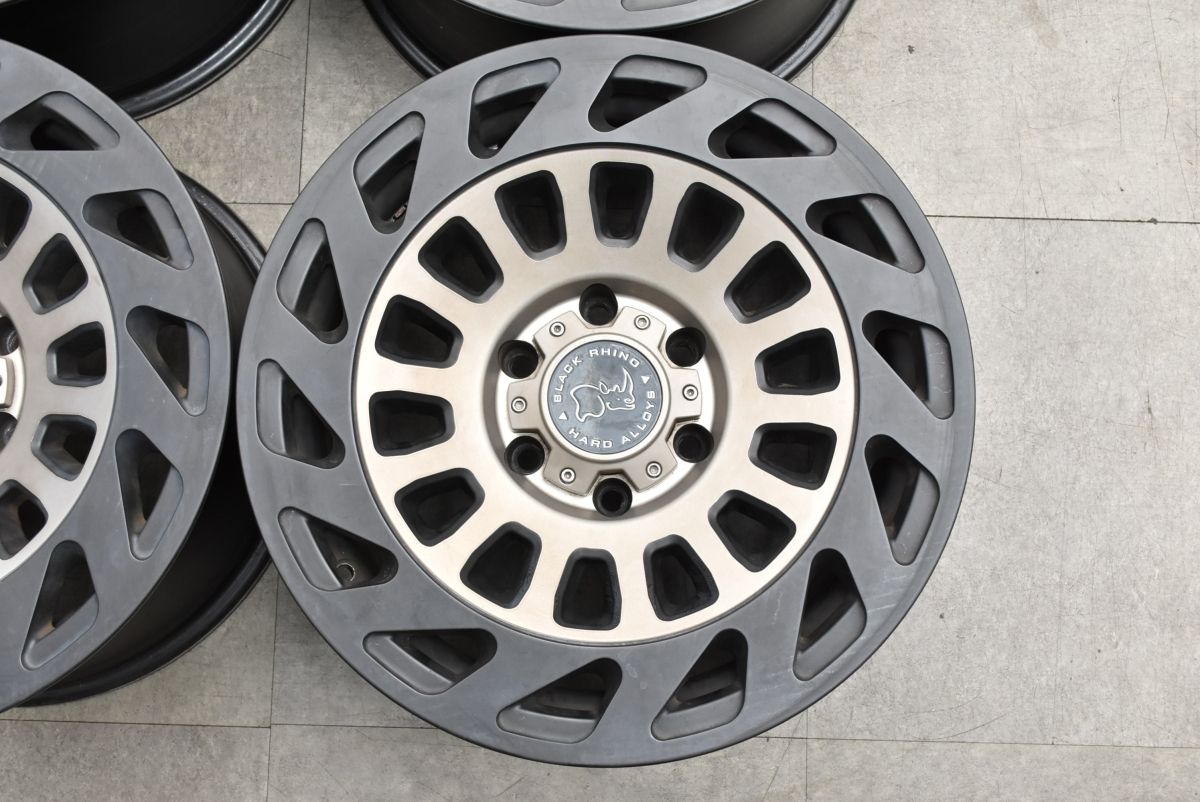  程度良好 BLACK RHINO Maddness 18 in 9 J 12 PCD 139 7 4本 ランドクルーザー プラド FJクルーザー ハイラックス サーフ パジェロ 18インチ ホイール