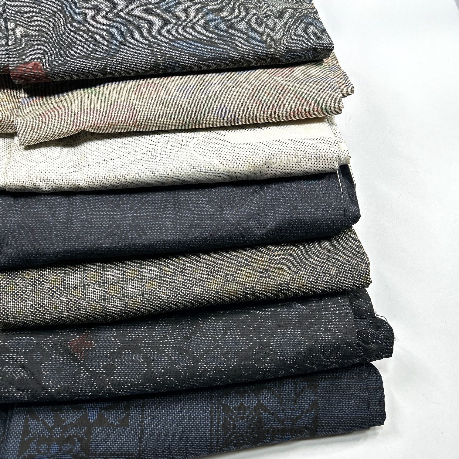 大島紬 7枚 正絹 着物まとめ売り 同梱購入歓迎 リメイク用 着付け練習