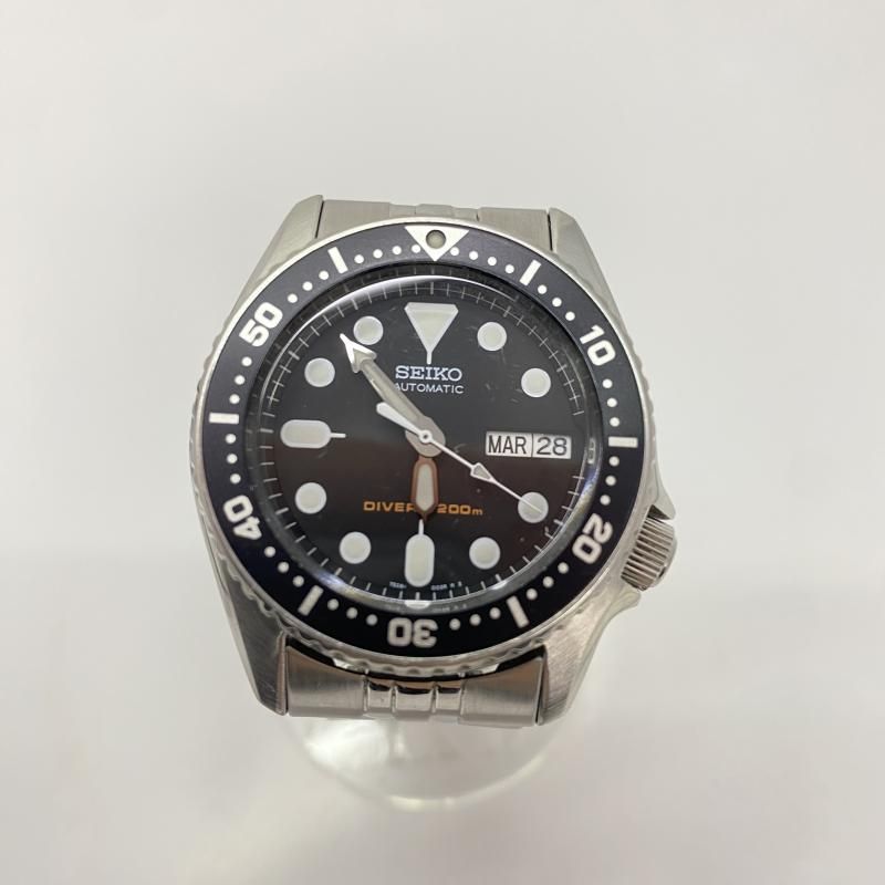 SEIKO ダイバーズ ブラックボーイ 腕時計 7 S 26-0030 銀 自動巻き 箱あり セイコー 91
