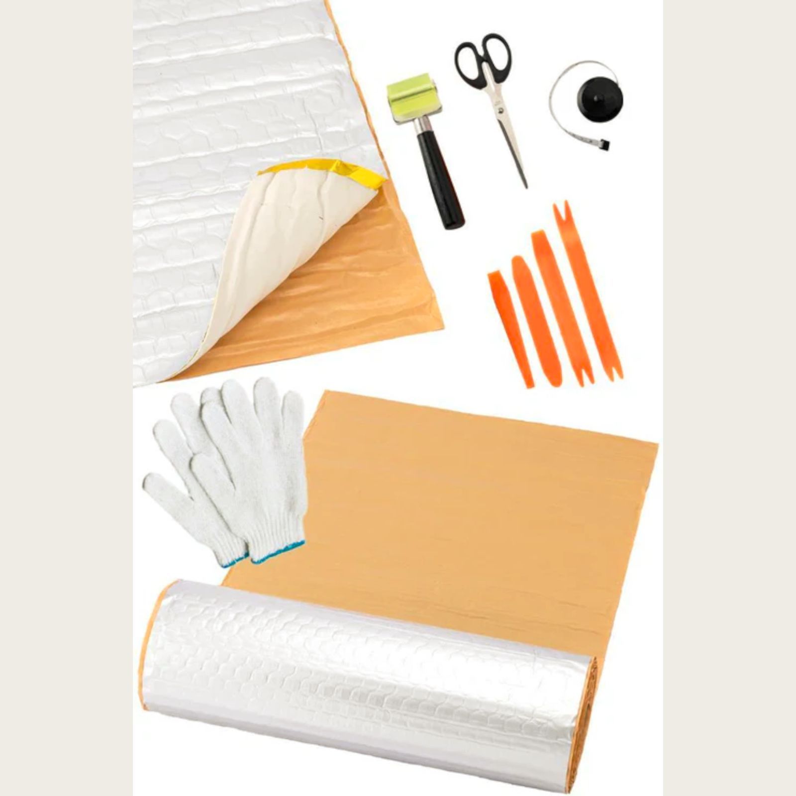 2474 デッドニング 制振 シート シルバー 5m 国際認証品 施工キット