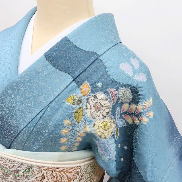 手縫い仕立て　総絞り　正絹 正絹総絞り長羽織 手縫い仕立て 美品 着物上級者にも身丈102 桁67