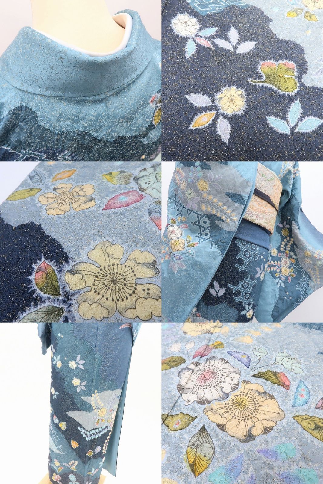 百華❀Y4184◇美品 翠山工房 桐屋の辻が花 金通し 絞り 手縫い仕立て