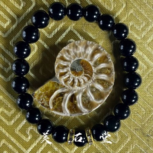 天然黒翡翠腕輪 鑑別書付き ひすいブレスレット