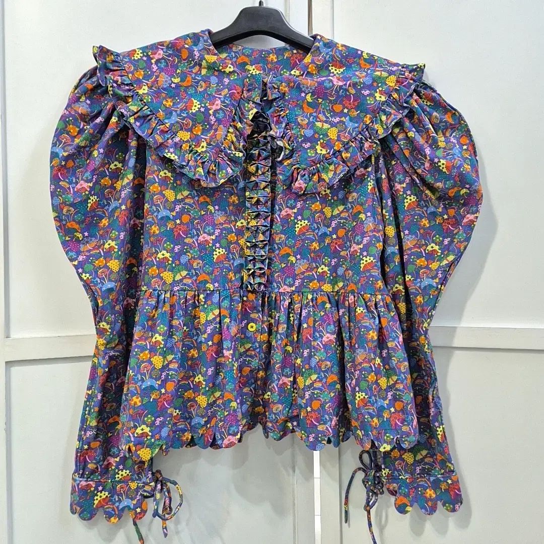 ホロバクイ マッシュルーム ビック襟 コーデュロイ ブラウス