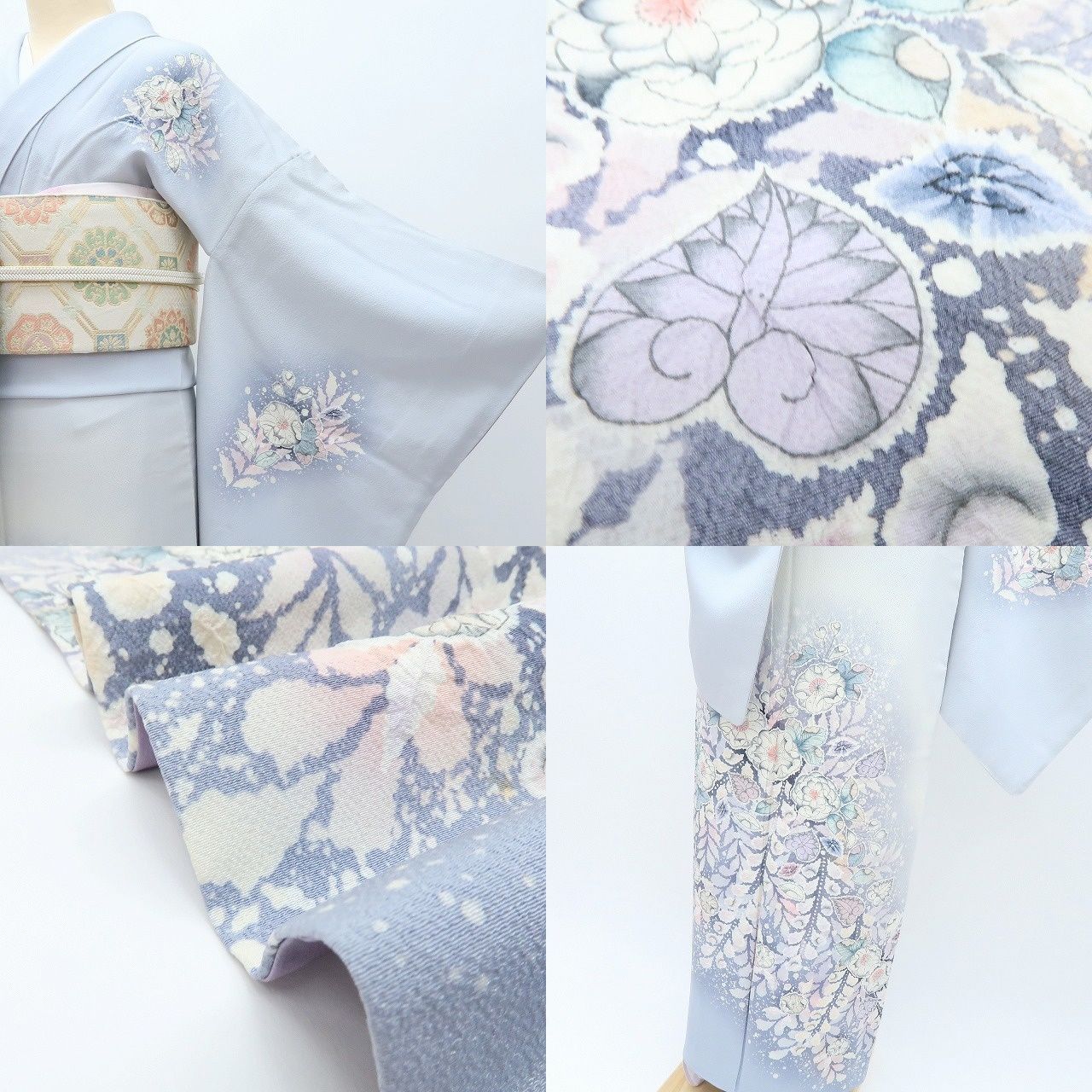 百華❀Y4185◇やまと誂製 辻が花 絞り 手縫い仕立て 正絹 訪問着 着物