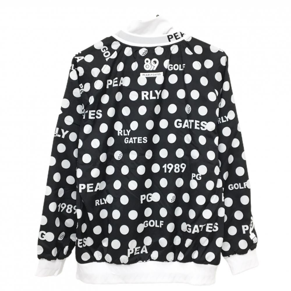 パーリーゲイツ ツインスニード ネイビー×白 ドット 蓄熱裏地 インナー白 ブルゾン レディース 2 L ゴルフウェア PEARLY GATES