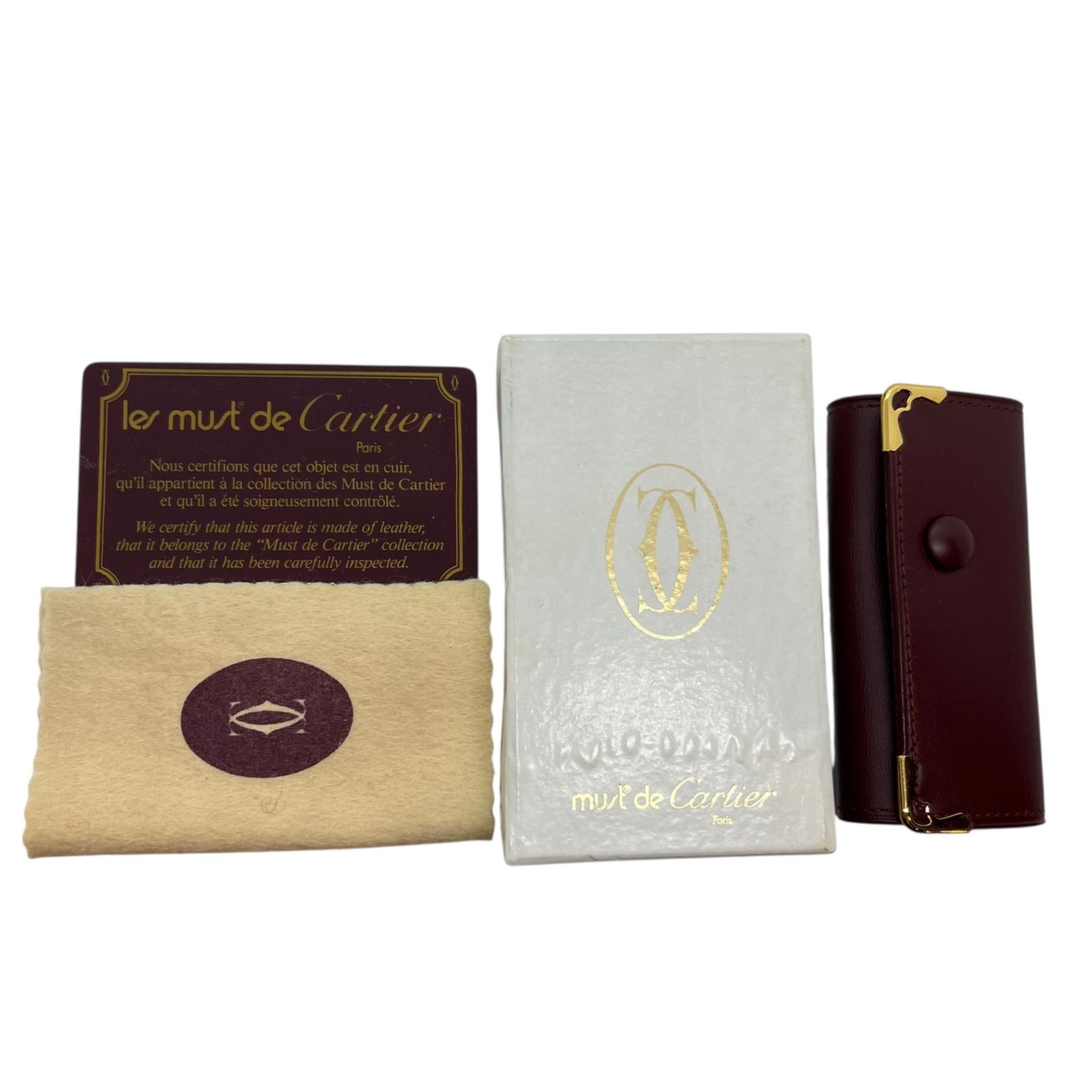 管2512-49】Cartier カルティエ Must de Cartier 4連 キーケース