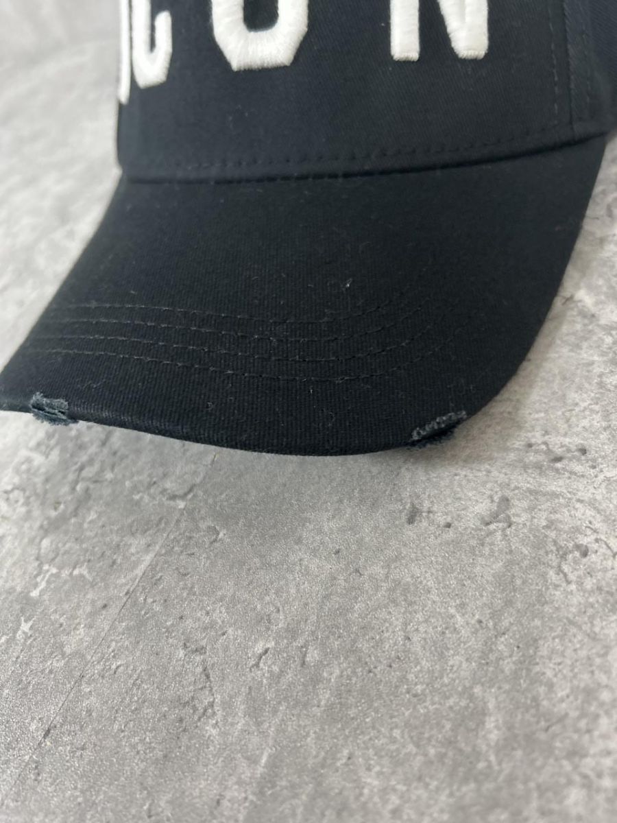  Dsquared 2 ディースクエアード 刺繍 ベースボール キャップ sizeF 黒 メンズ その他 キャップ