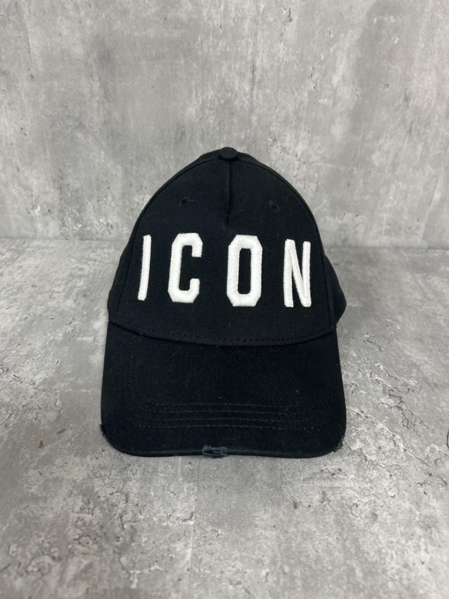 Dsquared 2 ディースクエアード 刺繍 ベースボール キャップ sizeF 黒 メンズ