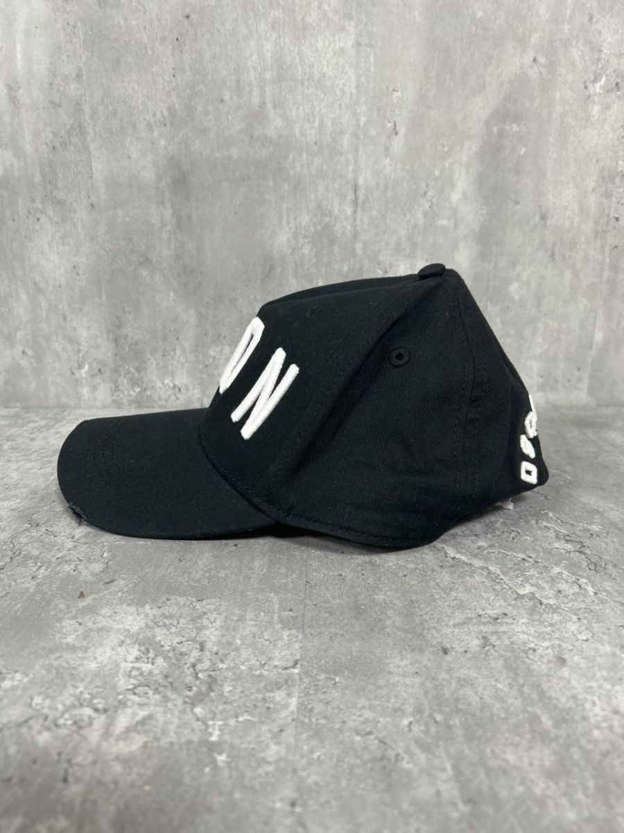 Dsquared 2 ディースクエアード 刺繍 ベースボール キャップ sizeF 黒 メンズ