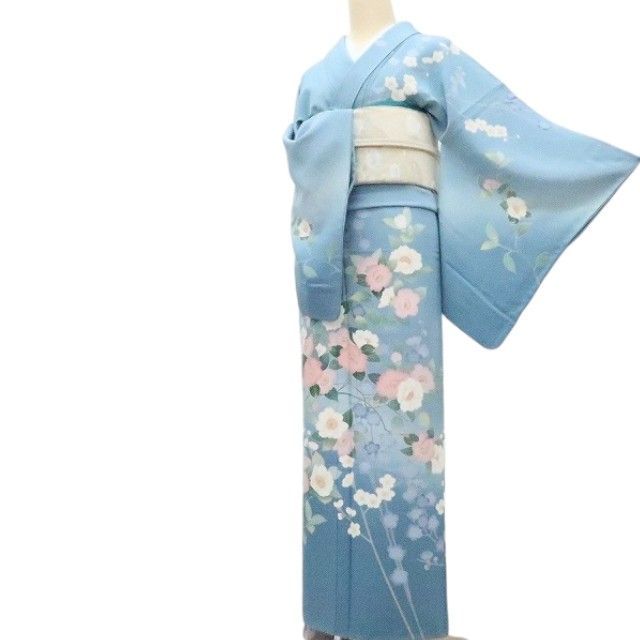 百華❀Y4186◇美品 作家物落款 手描き友禅 縫い一つ紋 手縫い仕立て