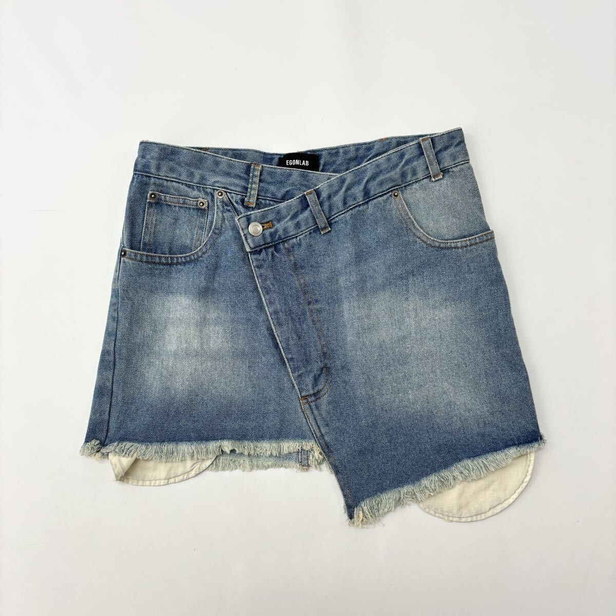 23 ss 2025 EGONLAB エゴンラボ WRAPPED DENIM SKIRT ラップド デニム スカート サイズ 48 712-0040